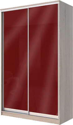 картинка Шкаф-купе 2-х дверный с цветным стеклом Бургунд 312 2200 1682 420 от магазина КУПИ КУПЕ
